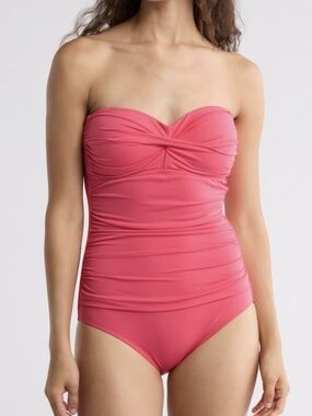 Jantzen Flora Bandeau Strapless One-Piece Swimsuit NWT $69 Sz 6